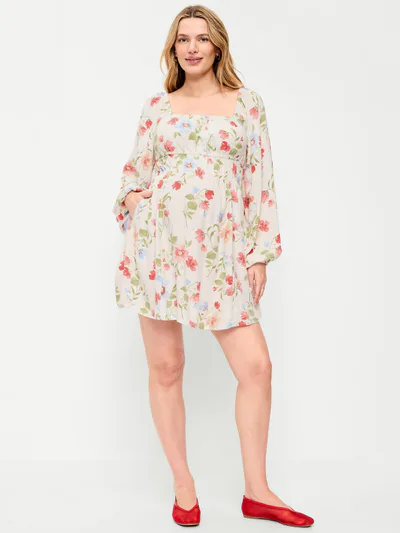 Old Navy Maternity Long-Sleeve Fit & Flare Dress