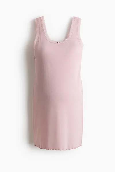 H&M MAMA Ribbed Jersey Nightgown