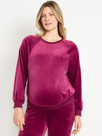 Old Navy Maternity Velour Crew-Neck Sweatshirt