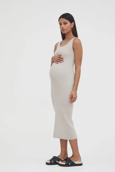 Legoe Heritage Coastline Knit Dress II (Taupe Marle) - FINAL SALE