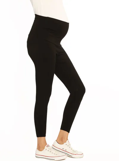 Angel Maternity Maternity Foldable Waist Band Tight 7/8 Length Legging