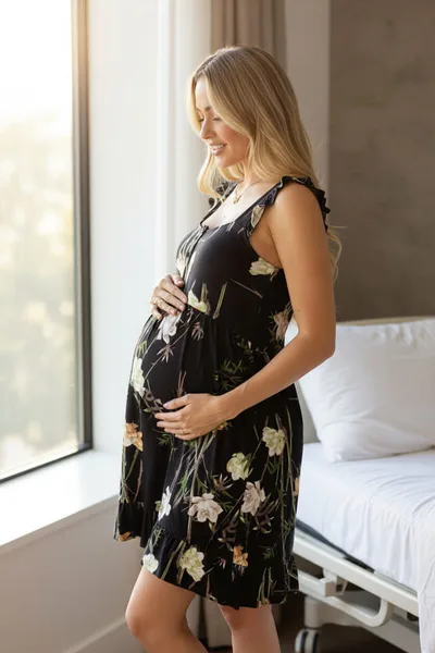 Milk & Baby Grace Labor & Nursing Nightgown | Black Floral