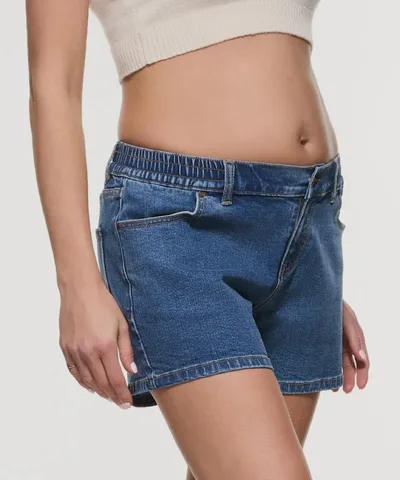 Bump City The Heaven Under-the-Belly Denim Shorts (Dark)