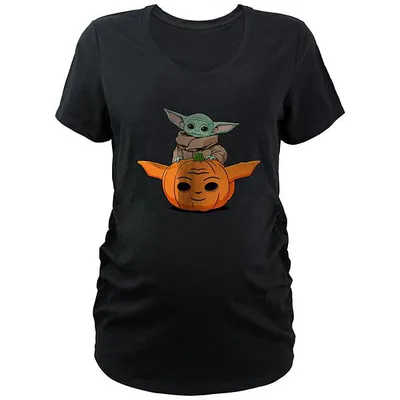 Kohl's Maternity Star Wars The Mandalorian Grogu Carved Pumpkin Graphic Tee