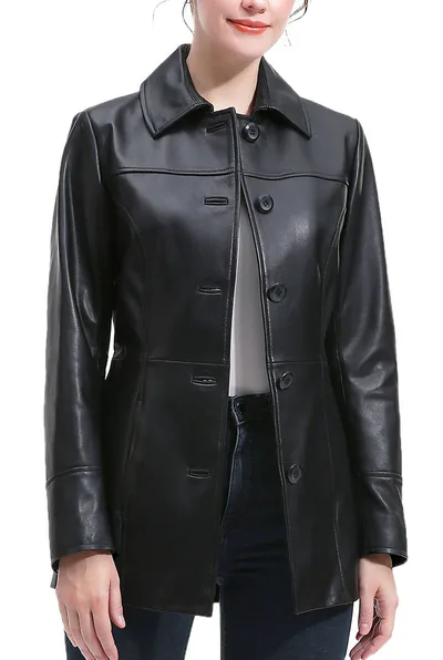 Kimi + Kai Kimi + Kai Women's "Ailany" Leather Car Coat