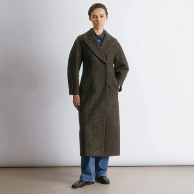 For The Creators Tweed Cocoon Sleeve Coat