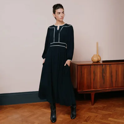 For The Creators Piped Detail Dress