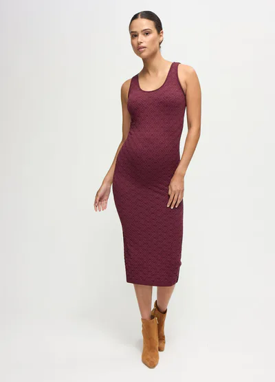 Ingrid & Isabel Textured Bodycon Midi Tank Maternity Dress