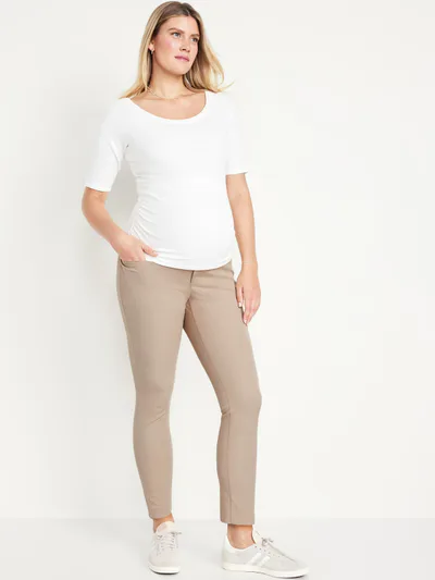 Old Navy Maternity Full-Panel Pixie Ankle Pants