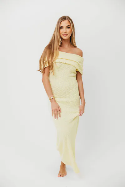 Worth Collective Brit Maxi Dress in Butter Yellow - Bump Friendly