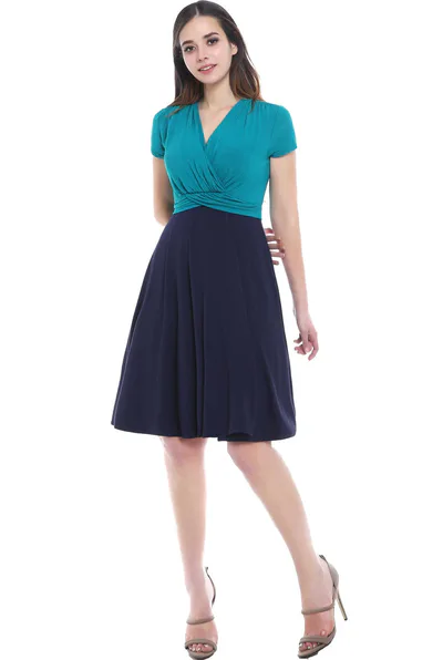 Kimi + Kai Kimi + Kai Maternity"Sarah" Faux Wrap Nursing Dress
