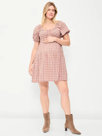 Old Navy Maternity Short-Sleeve Swing Mini Dress