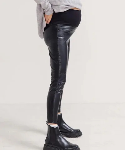 Bump City HATCH: The Stretch Vegan Leather Before, During and After Legging