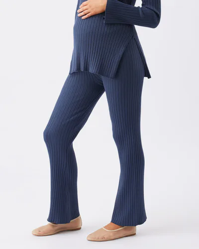 Ripe Maternity Sienna Rib Knit Pant  French Navy