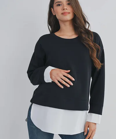 Bump City The Kelly Twofer Pullover Top