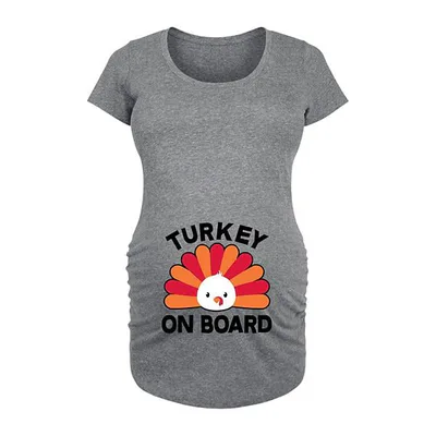 Kohl's Maternity Turkey On Board Graphic Tee