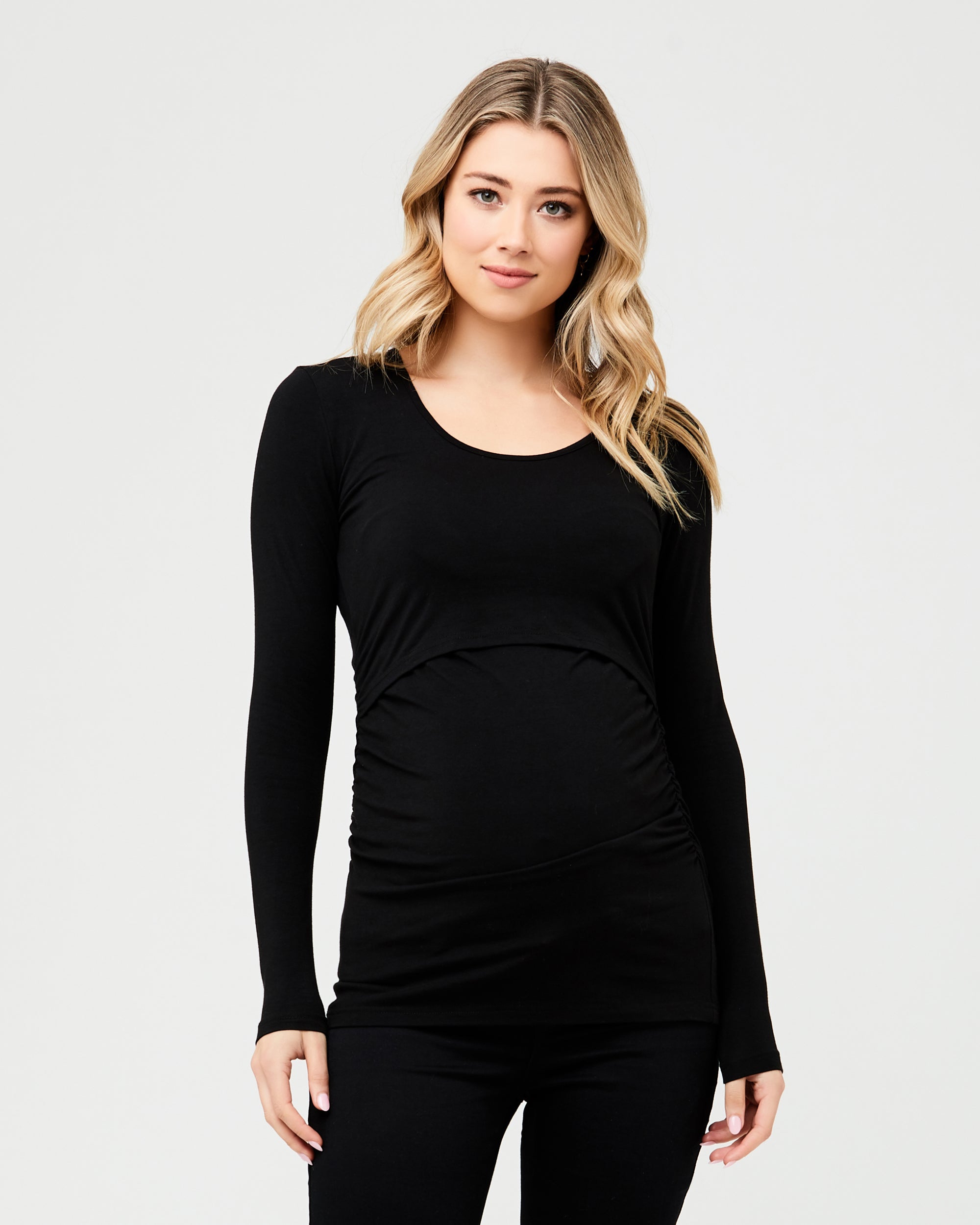 Ripe Maternity Organic Nursing Top Black