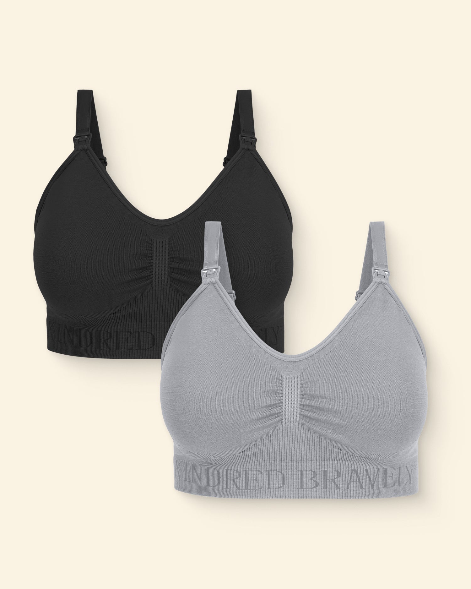 Kindred Bravely Simply Sublime® Nursing Bra Two-Pack | Black & Grey