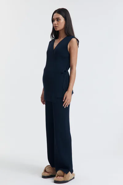 Legoe Heritage Wrap Tie Tank (Dark Navy) - FINAL SALE