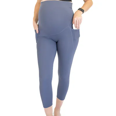 Emamaco 3/4 Maternity Leggings + Pockets - Twilight FINAL SALE
