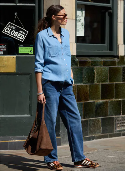 Isabella Oliver Organic Cotton Maternity Wide Leg Jeans