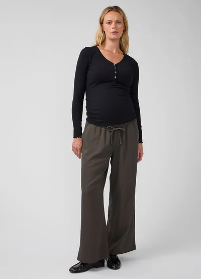 Ingrid & Isabel Over Belly Wide Leg Maternity Pant