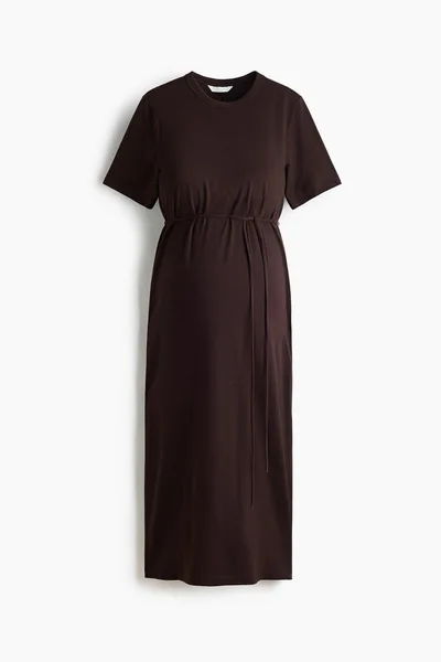 H&M MAMA Tie-Detail T-Shirt Dress