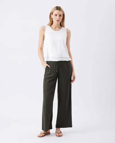 Ripe Maternity Wide Leg Tencel Pant Olive