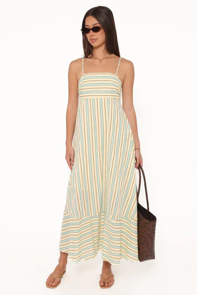 Petal & Pup Brea Maxi Dress - Green Stripe