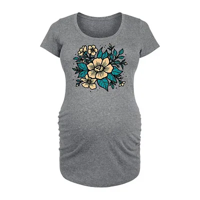 Kohl's Maternity Etched Flowers Graphic Tee