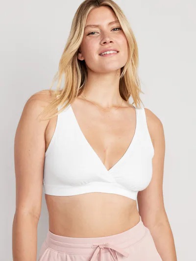 Old Navy Maternity Cross-Front Cotton Nursing Bralette
