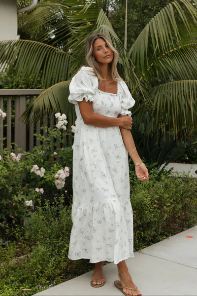 Worth Collective Livvy 100% Cotton  Maxi Dress in Chamomile - Bump Friendly & Inclusive Sizing