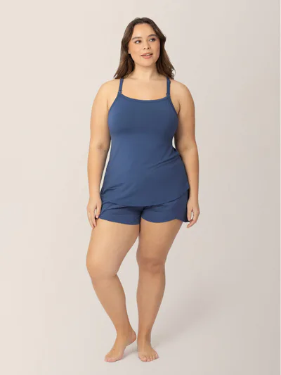 Kindred Bravely Bamboo Lounge Around Nursing Tank | Slate Blue