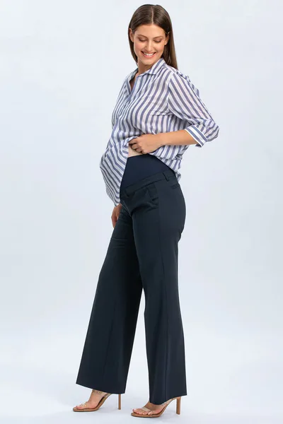 For The Creators The CRISTIAN Navy Maternity Trousers