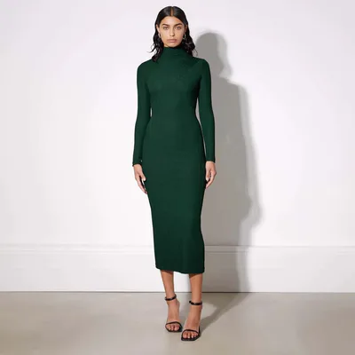 For The Creators Funnel Neck Cross Over Dress