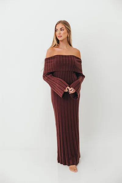 Worth Collective Evella Maxi Dress in Brown - Bump Friendly *Final Sale*