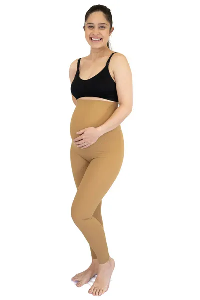 Emamaco Emama Maternity Leggings - Caramel - Full Length-FINAL SALE ONLY FINAL SALE