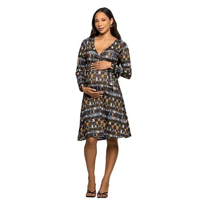 Kohl's Maternity 24Seven Comfort Apparel Long Sleeve Wrap Dress with Belt