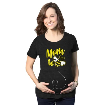 Target Maternity Mom to Bee Pregnancy T Shirt Funny Bumblebee Tee - Crazy Dog Maternity T Shirt for Animal Lovers Black XXL
