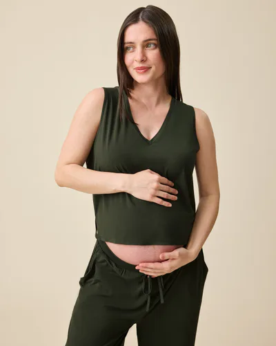 Kindred Bravely Aria Bamboo Cropped V-neck Tank | Thyme