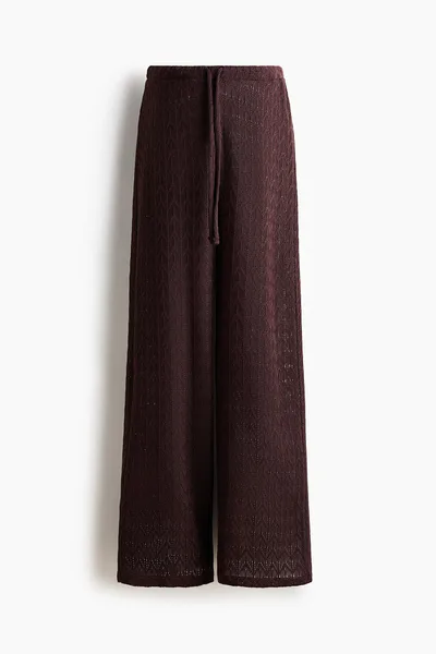 H&M MAMA Pointelle-Knit Drawstring Pants