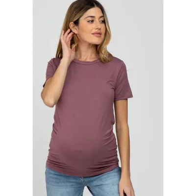 Target Pinkblush Mauve Basic Short Sleeve Maternity Top Medium