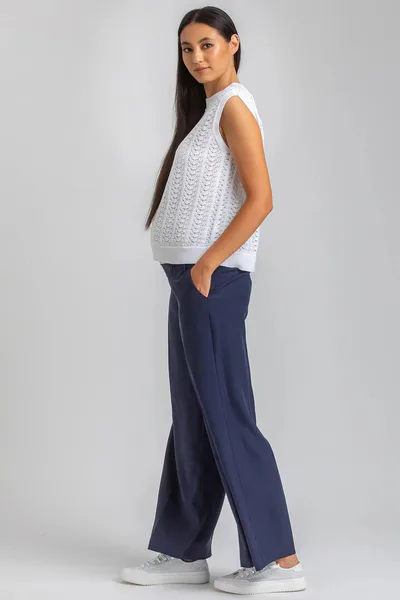 For The Creators The WARREN Blue Maternity Trousers
