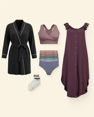 Kindred Bravely Ruffle Gown Labor & Delivery Bundle