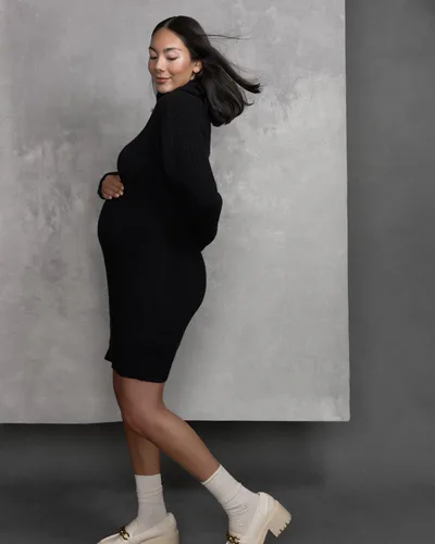 Soon Maternity Margot Turtle Neck Dress
