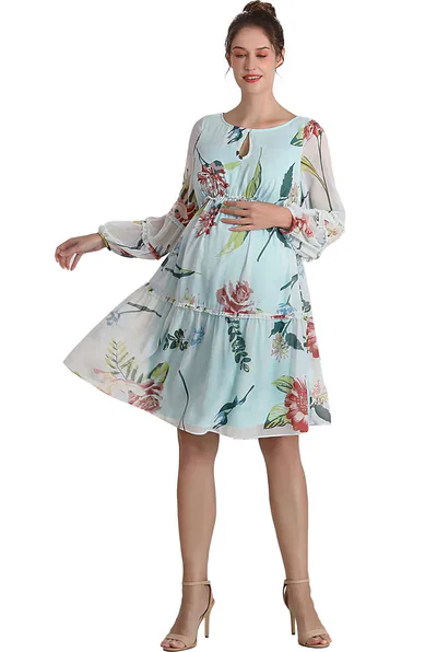 Kimi + Kai Kimi + Kai Maternity "Aliz" Chiffon Dress