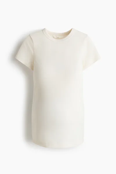 H&M MAMA Ribbed Jersey T-Shirt