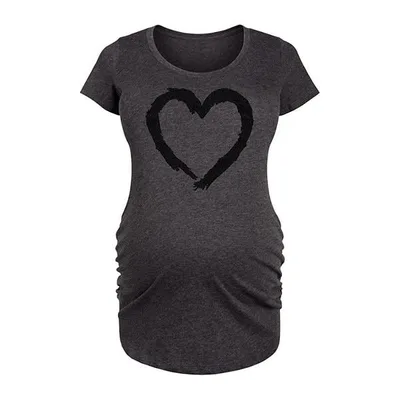 Kohl's Maternity Paintbrush Stroke Heart Sparkle Graphic Tee