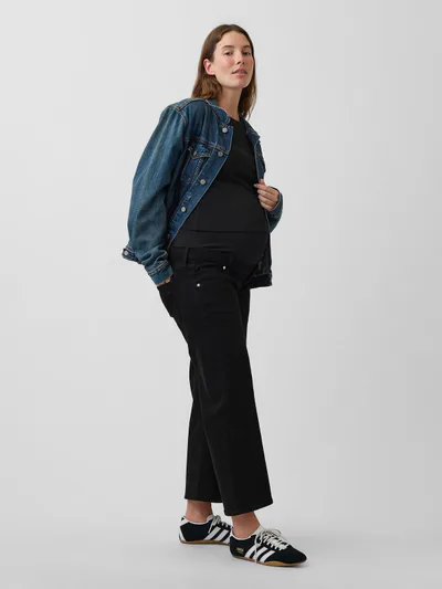 Gap Maternity Full Panel Stride Wide-Leg Jeans