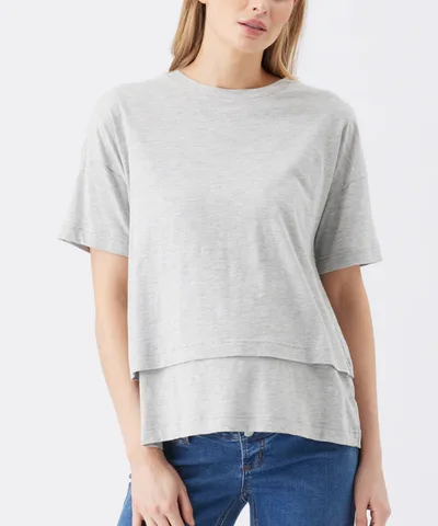 Bump City The Claude Nursing Tee (Gray Marle)